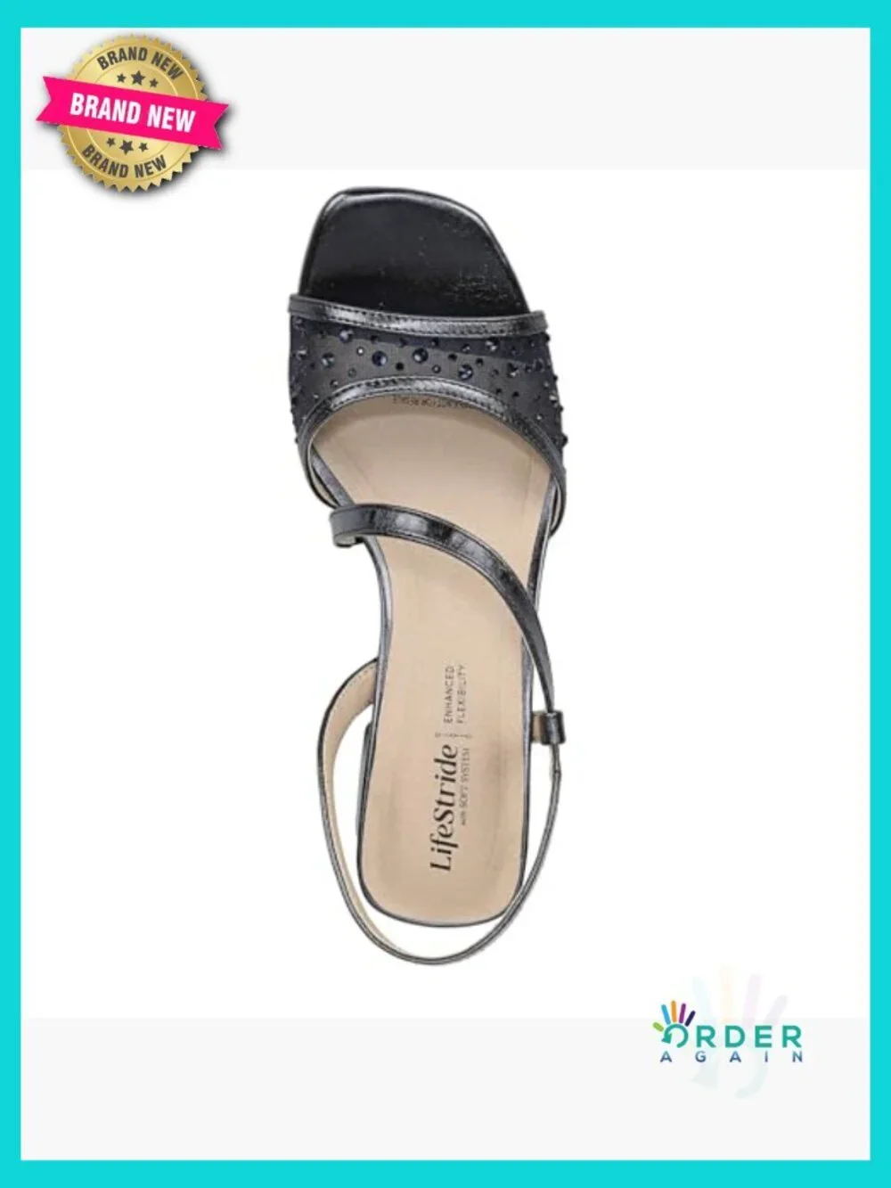 Slingback Block Heel Sandals Open Toe Platform Rhinestone Sparkly Comfort Slip